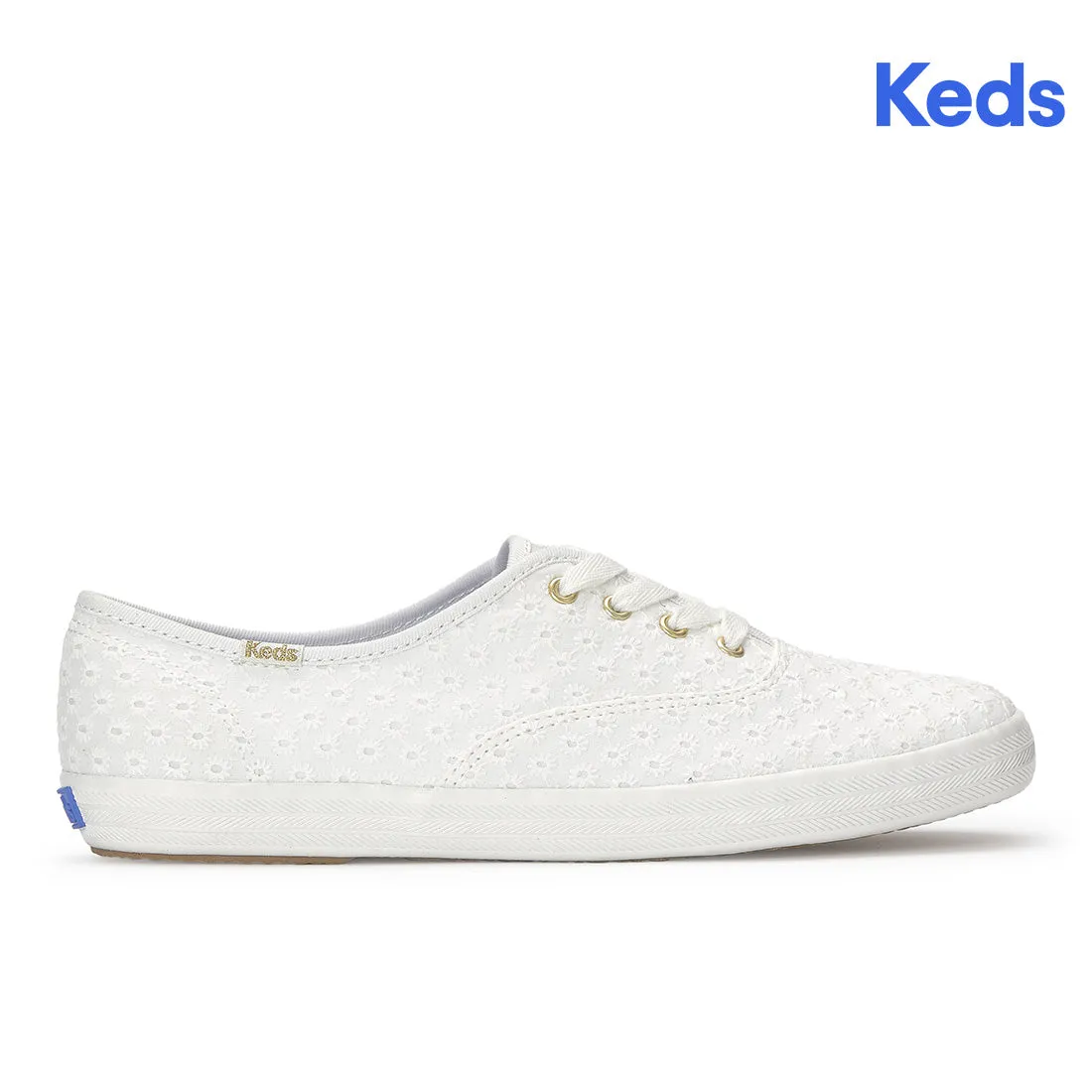 Keds Champion Mini Daisy Eyelet Sneaker Snow White