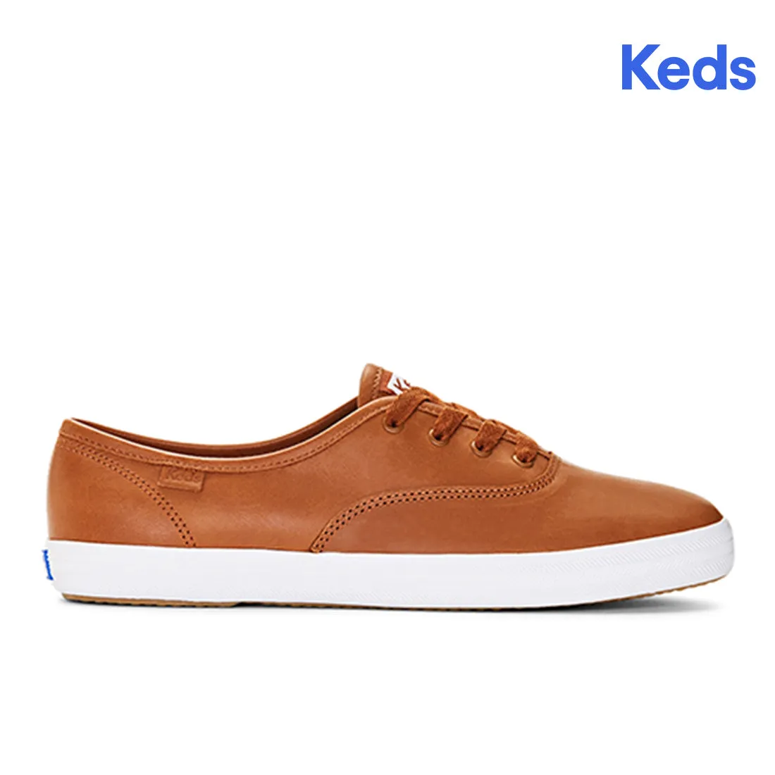 Keds Women’s Champion Premium Leather Sneaker Cognac
