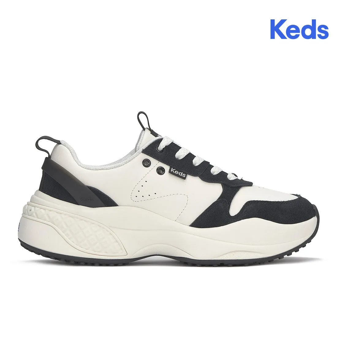 Keds Women’s Cross City Trainer Leather/Mesh Sneaker White/Black