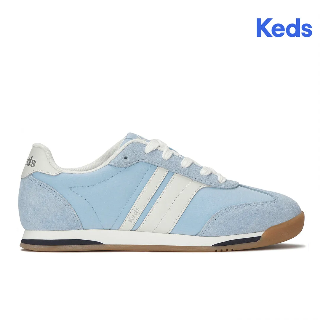 Keds Women’s Revival Nylon/Suede/Leather Light Blue/Snow White Sneaker
