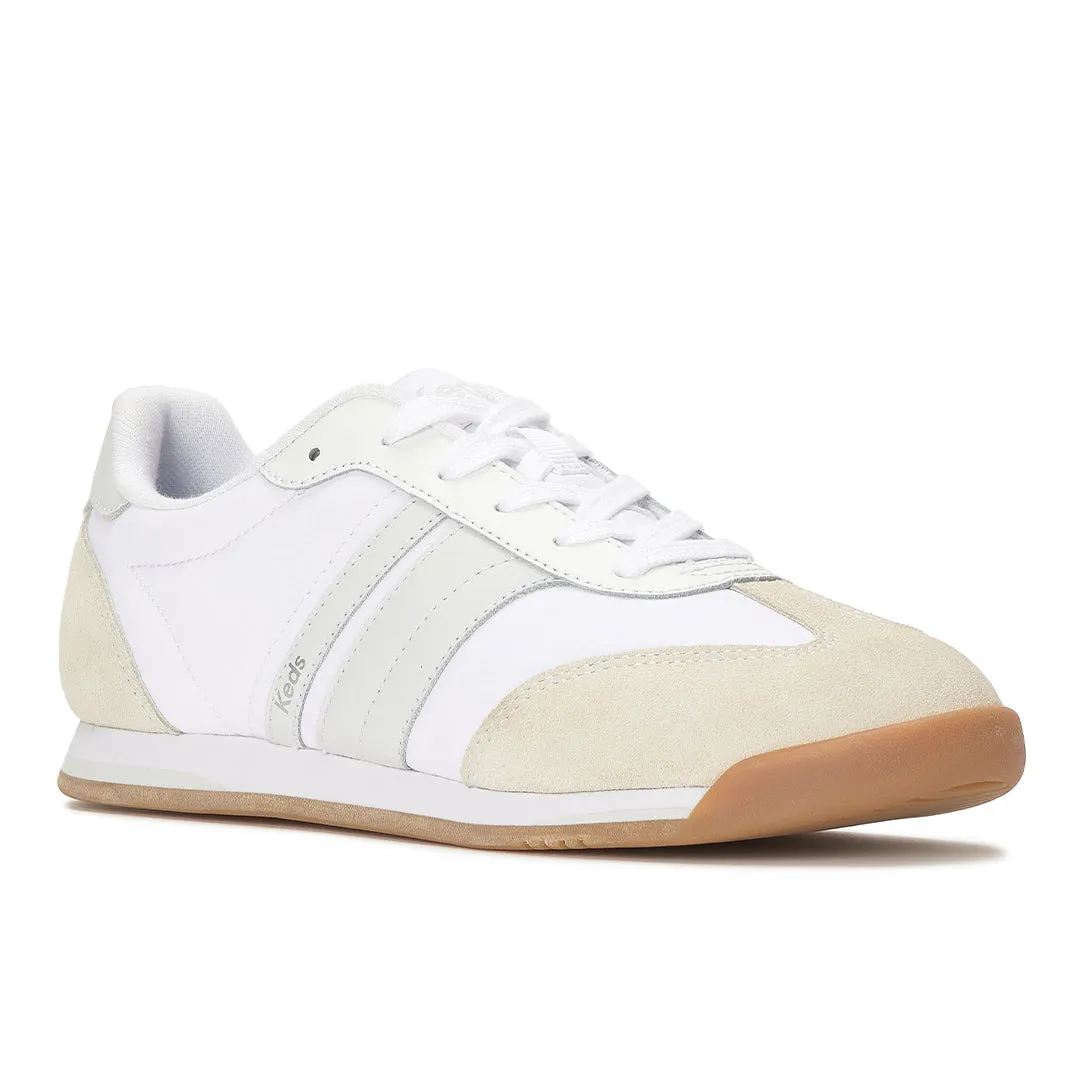 Keds Women’s Revival Nylon/Suede/Leather White/Grey Sneaker