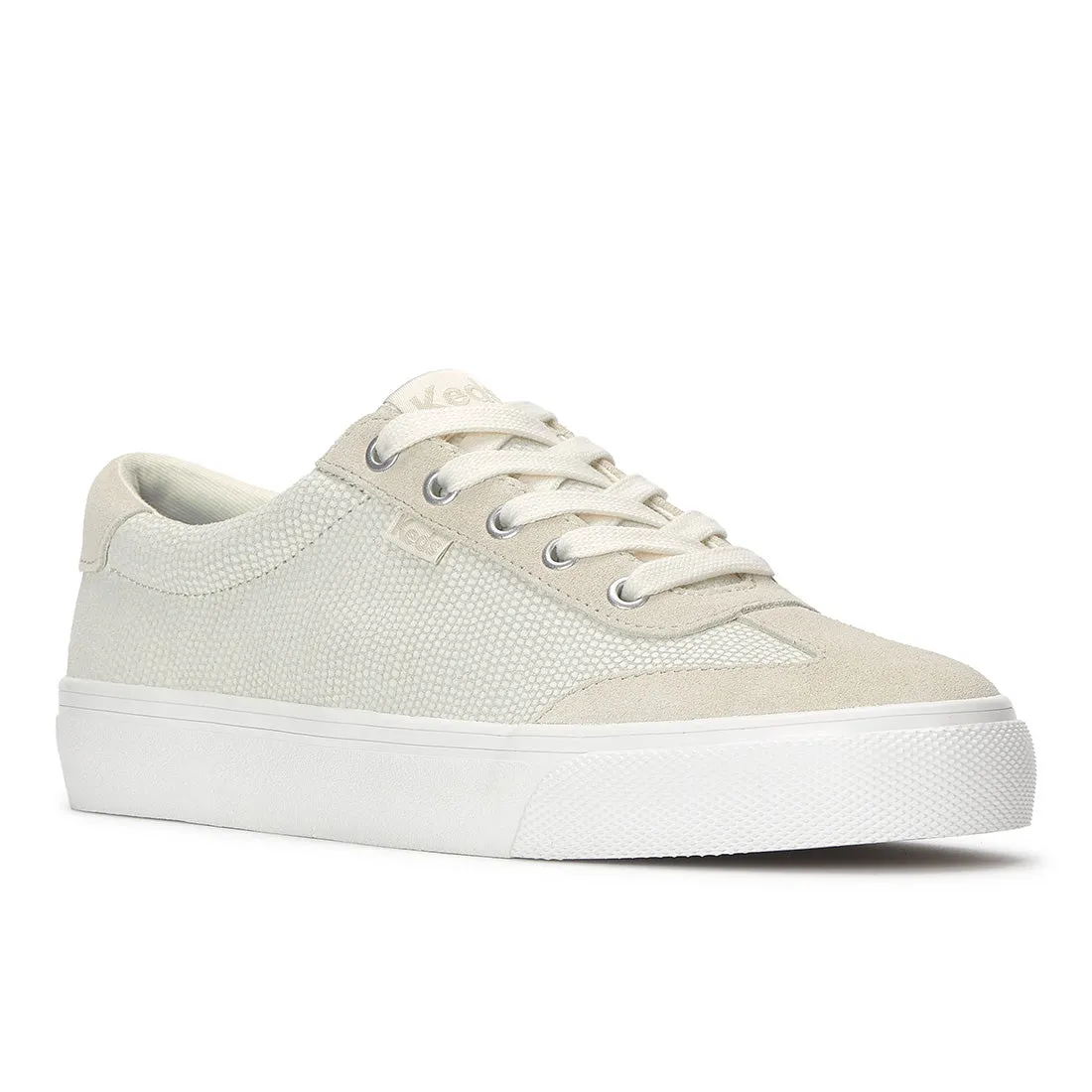 Keds Jump Kick T-Toe Dalmata Leather/Suede Cream/Oatmeal Keds Jump Kick T-Toe Dalmata Leather/Suede Cream/Oatmeal