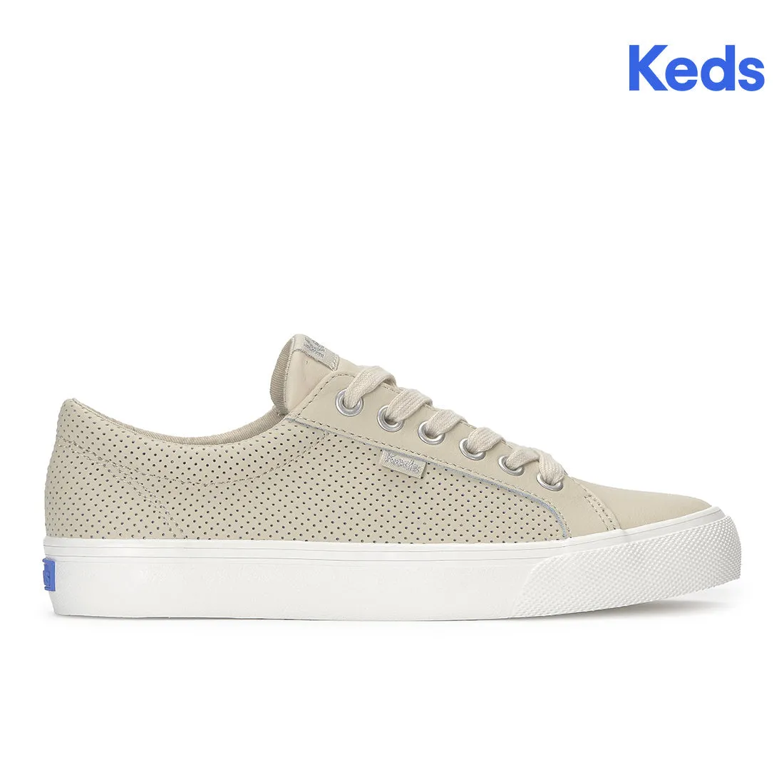 Keds Jump Kick T-Toe Perf Leather Oatmeal Keds Jump Kick T-Toe Perf Leather Oatmeal