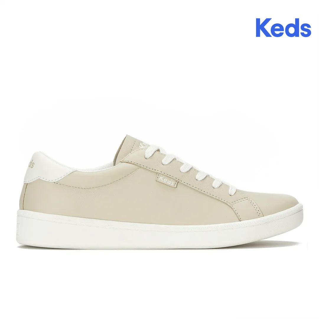 Keds Women’s Ace II Leather Oatmeal/Snow White Sneaker