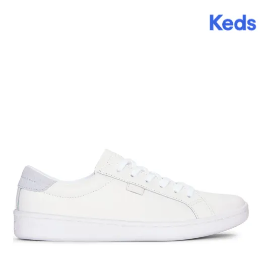 Keds Women’s Ace Leather Sneaker White/Light Blue