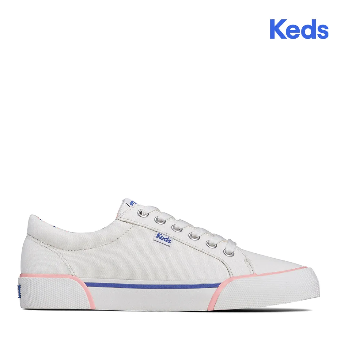 Keds Women’s Jump Kick Canvas Bumper Foxing Pop Lining Sneaker White/Blue