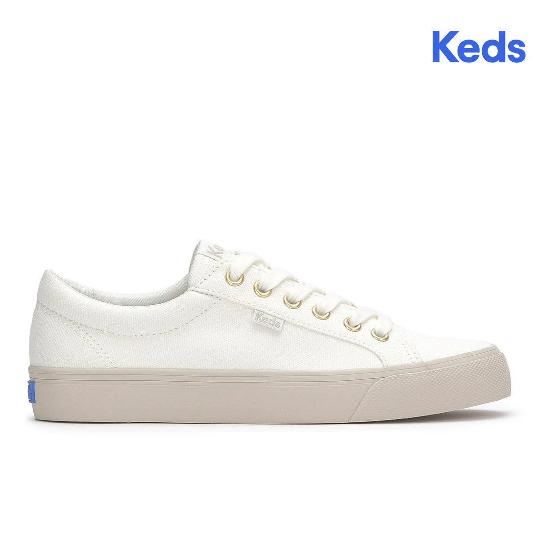 Keds Women’s Jump Kick Canvas Tone Off Foxing Sneaker Snow White