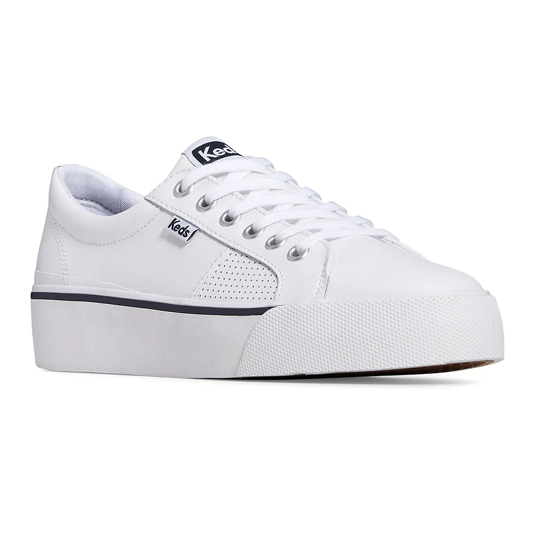 Keds Women’s Jump Kick Duo Leather Webbing Sneaker White