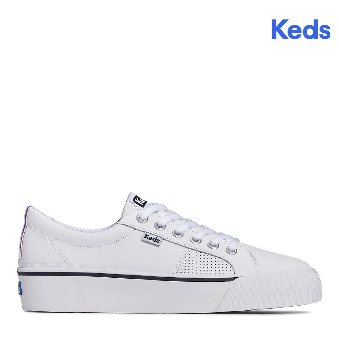 Keds Women’s Jump Kick Duo Leather Webbing Sneaker White