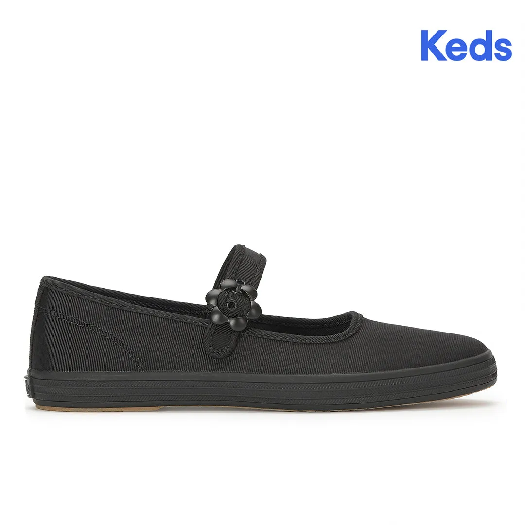 Keds Women's Maisie Mary Jane Grosgrain Black/Black Sneaker Keds Women’s Maisie Mary Jane Grosgrain Black/Black Sneaker