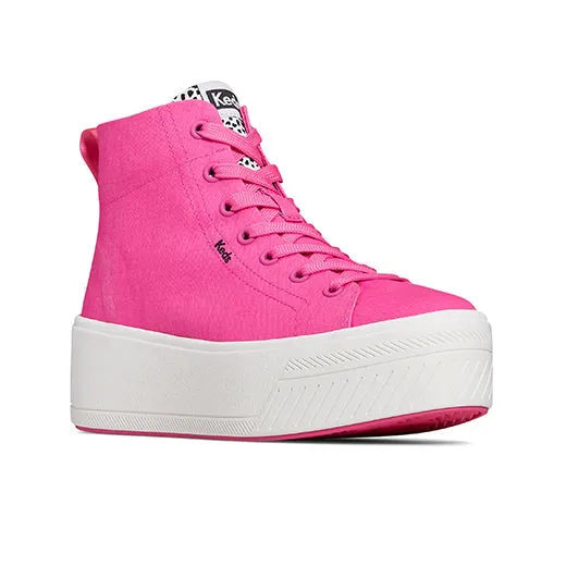 Keds Women’s Platform Skyler Hi Canvas Sneaker Fuchsia