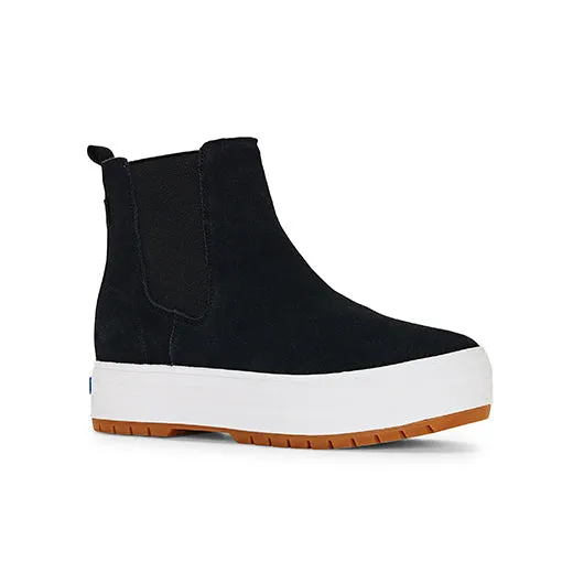 Keds Women’s The Platform Chelsea Lug Suede Sneaker Black
