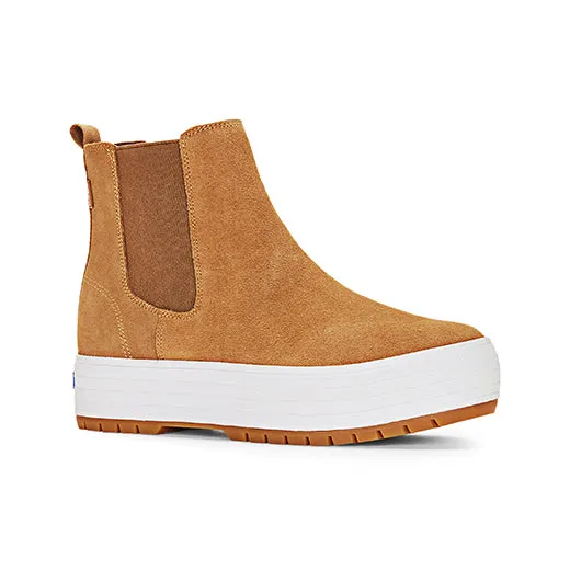 Keds Women’s The Platform Chelsea Lug Suede Sneaker Brown