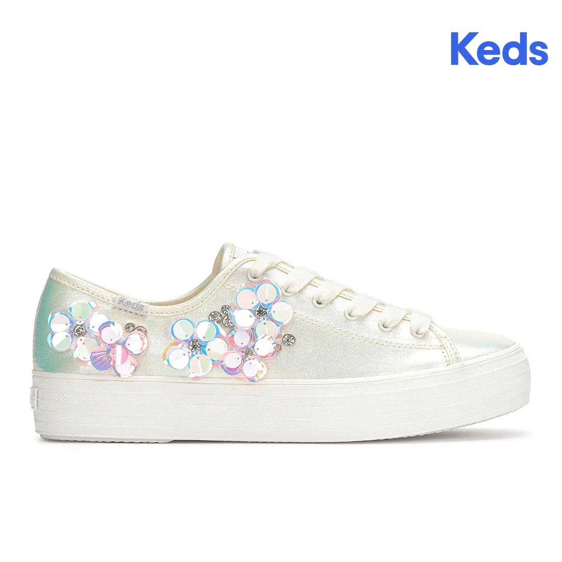 Keds Women’s Triple Kick Canvas Digi Femme Snow White