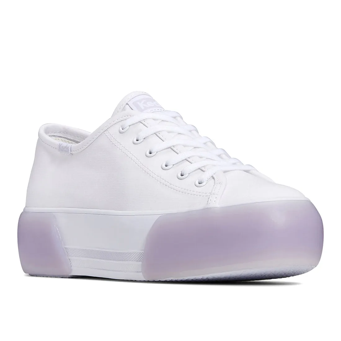 Keds Women’s Triple Up Ripstop Bubble Foxing Sneaker White/Lilac
