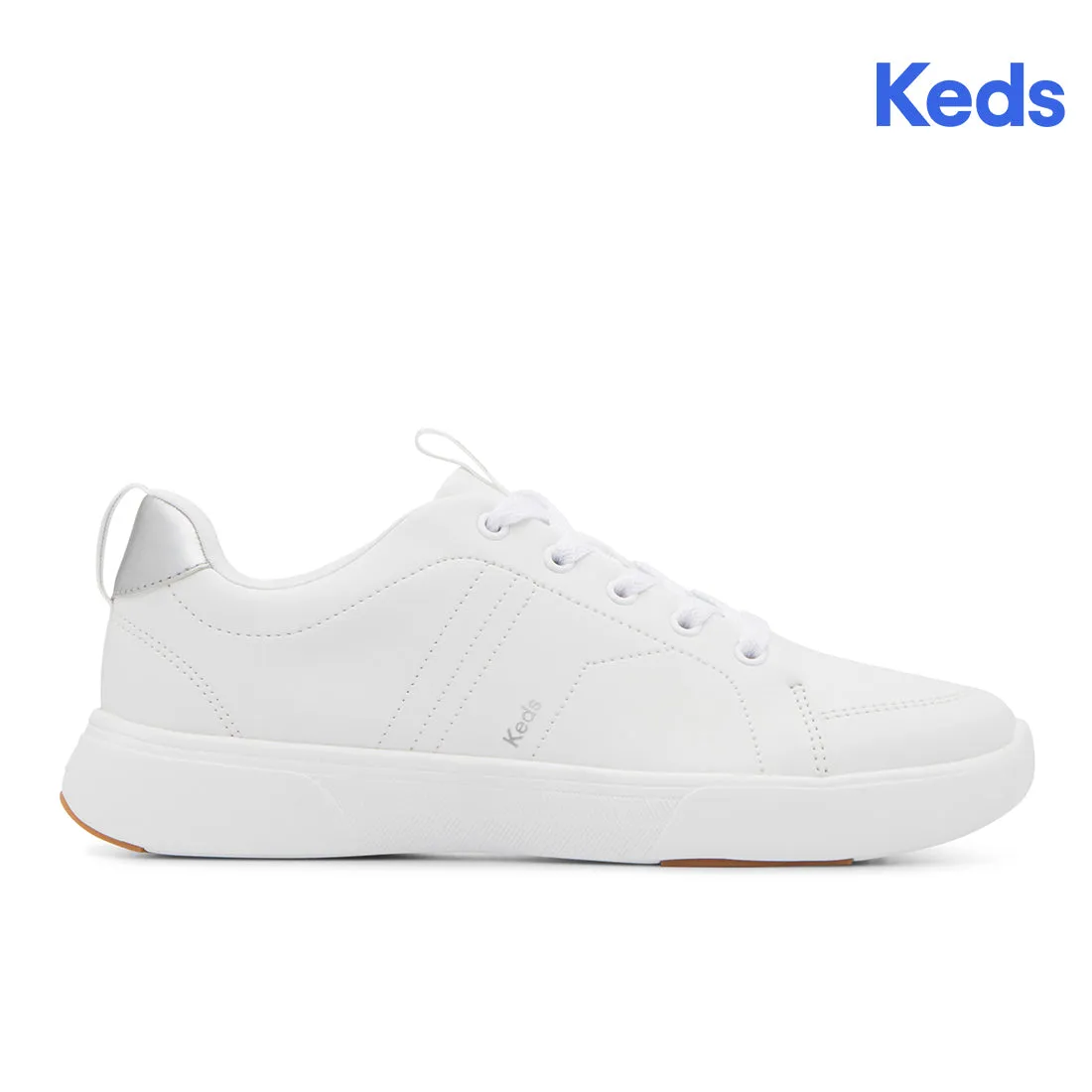 Keds Women’s Blisswalk Lace Pu Sneaker White/Silver