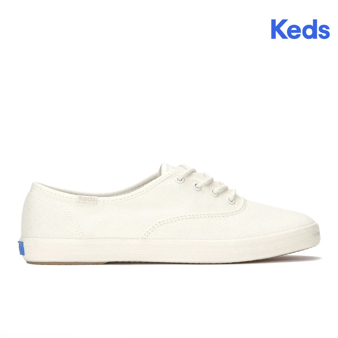 Keds Womens Champion Canvas Water Resistant Egret Sneakers