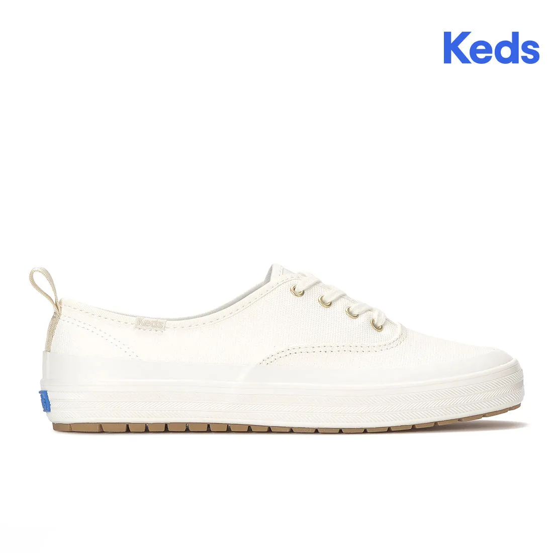 Keds Womens Champion Splash Coated Canvas Snow White Sneakers Keds Womens Champion Splash Coated Canvas Snow White Sneakers