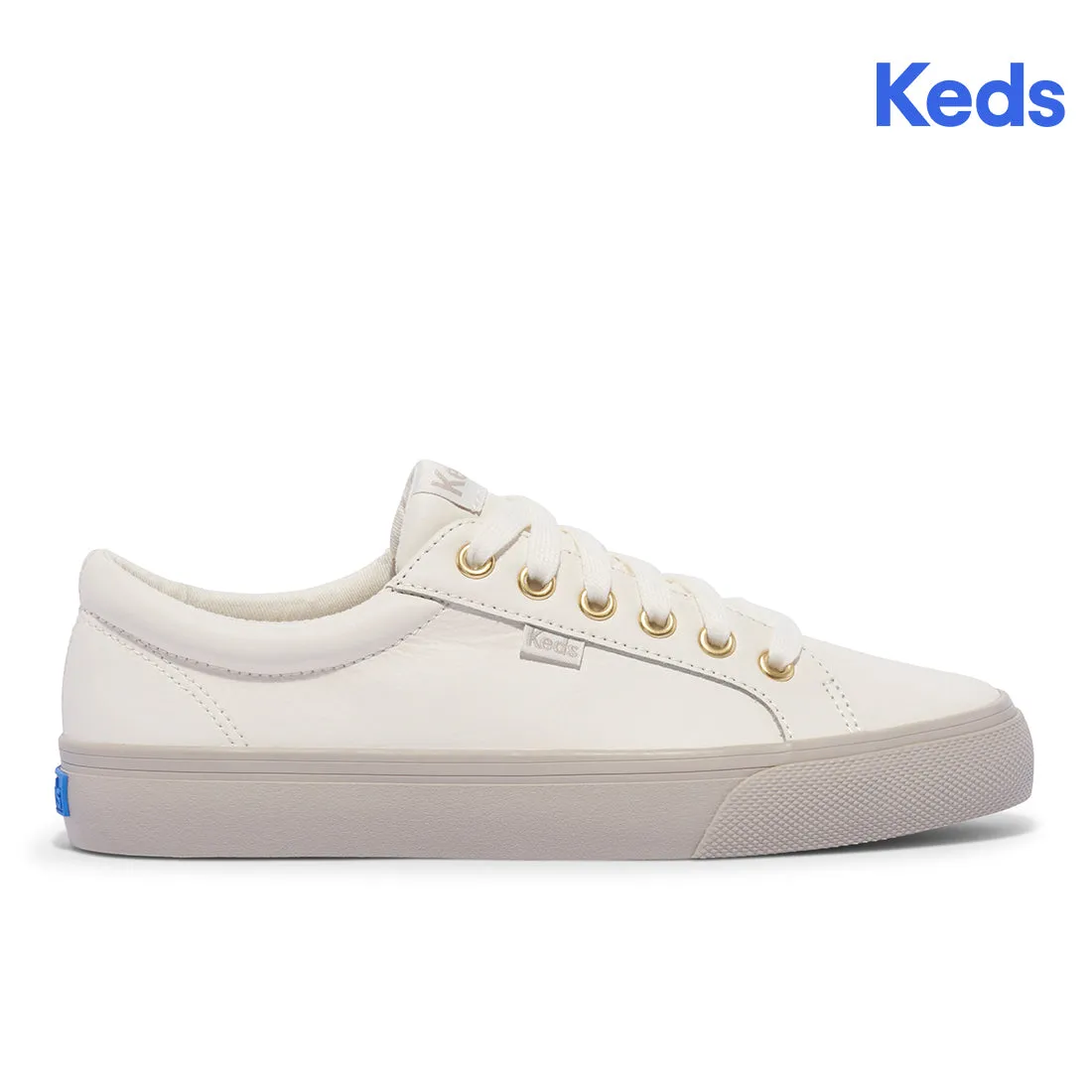 Keds Womens’ Jump Kick Leather Sneaker Snow White