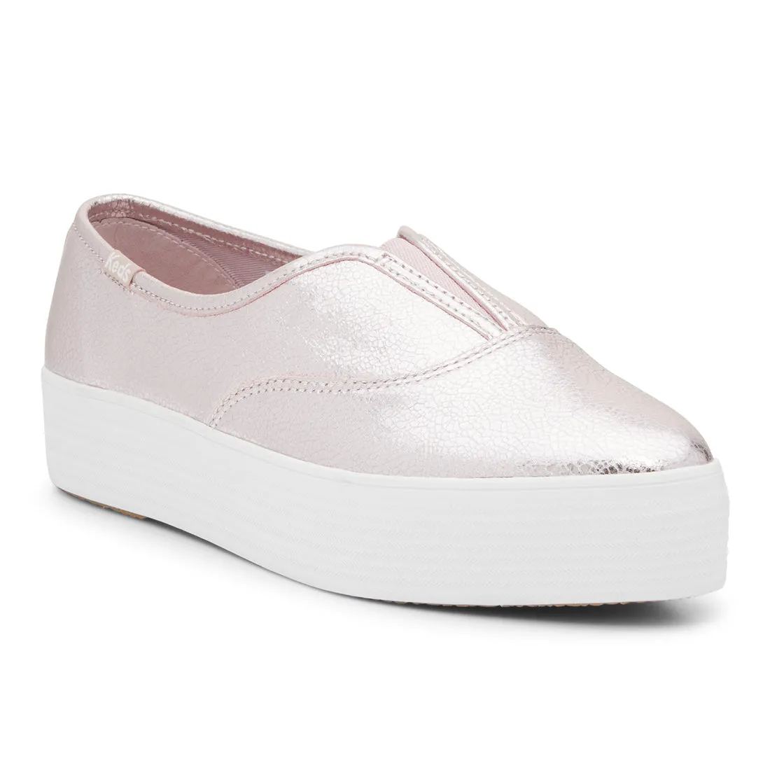 Keds Womens’ Point Slip Metallic Leather Rose Gold