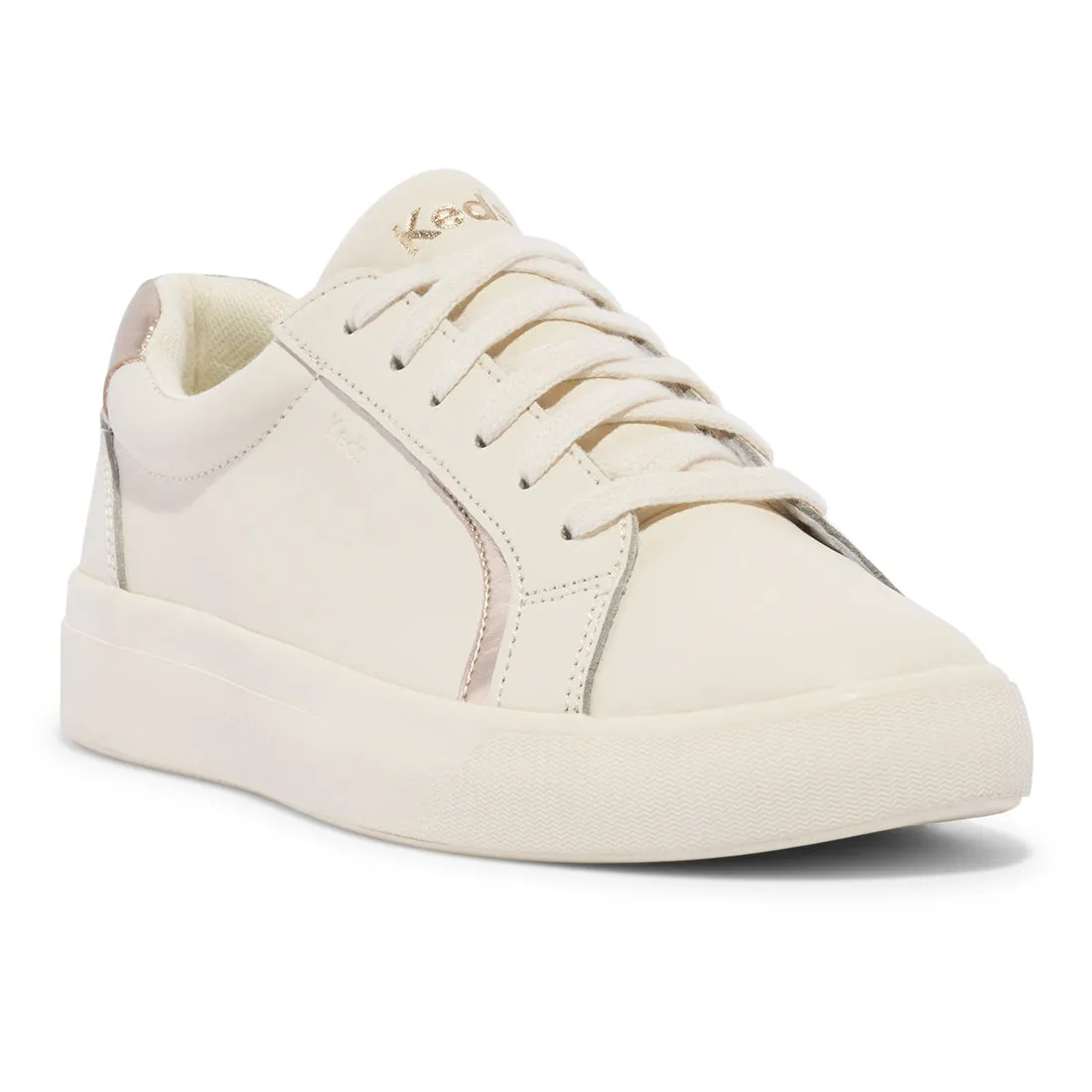 Keds Womens’ Pursuit Leather Sneaker Off White
