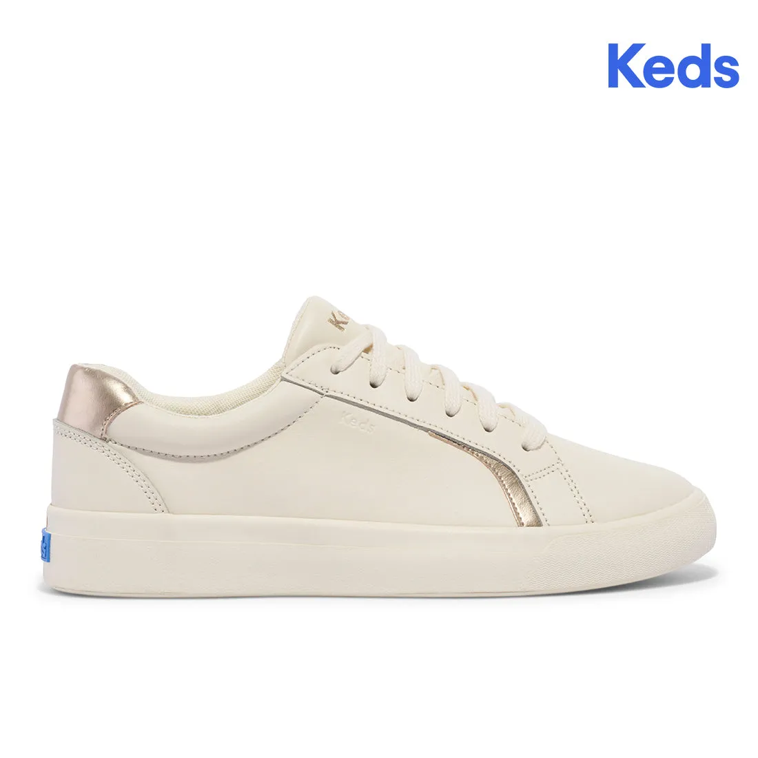 Keds Womens’ Pursuit Leather Sneaker Off White