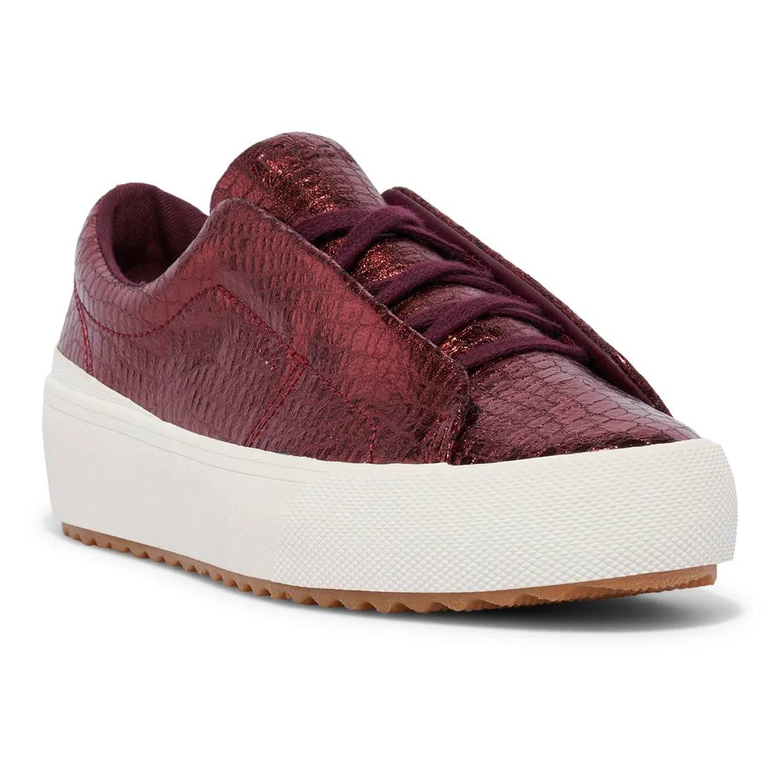 Keds Womens’ Remi Embossed Leather Burgundy
