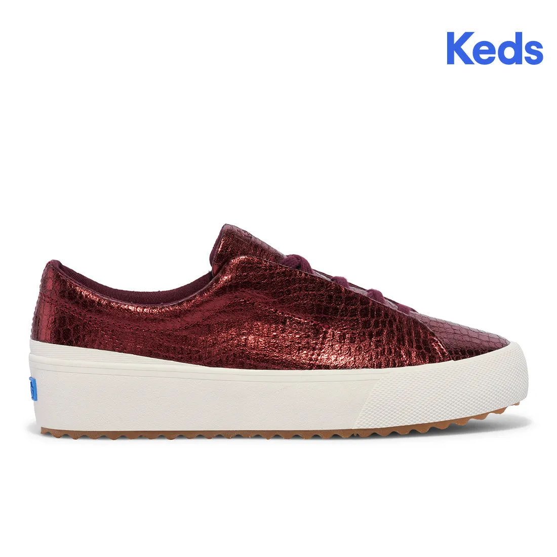 Keds Womens’ Remi Embossed Leather Burgundy