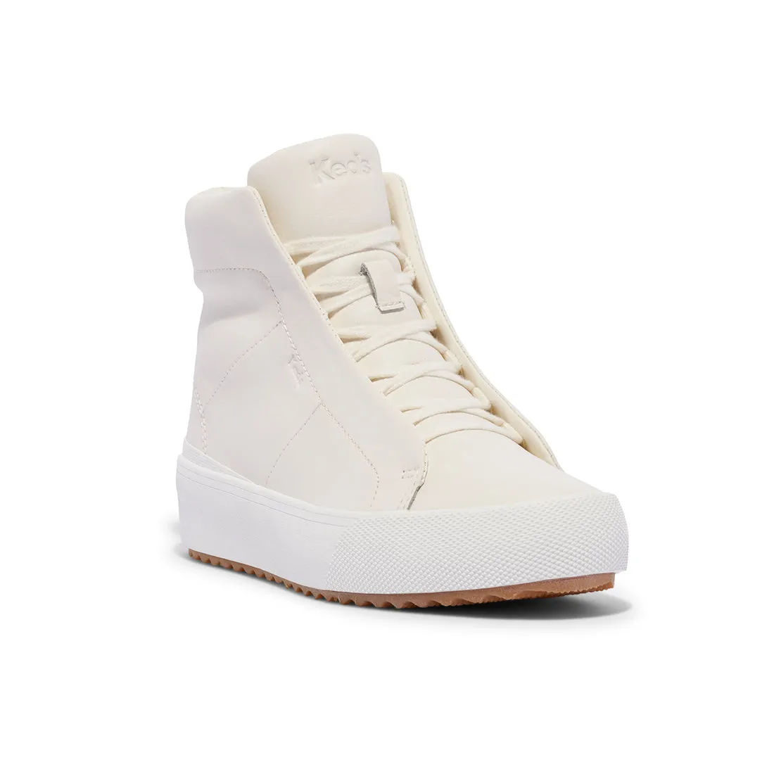 Keds Womens’ Remi Mid Zip Leather Off White