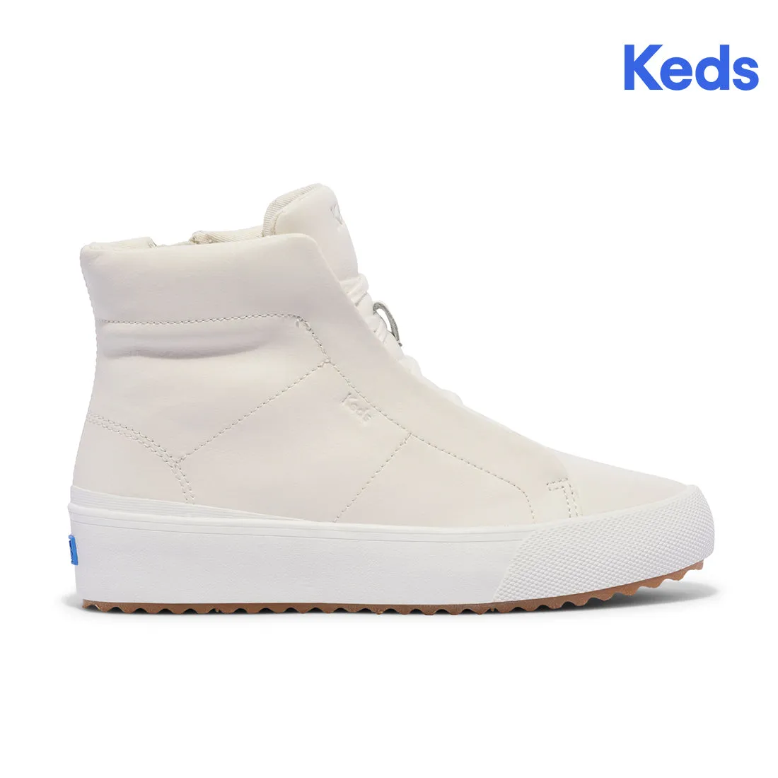 Keds Womens’ Remi Mid Zip Leather Off White