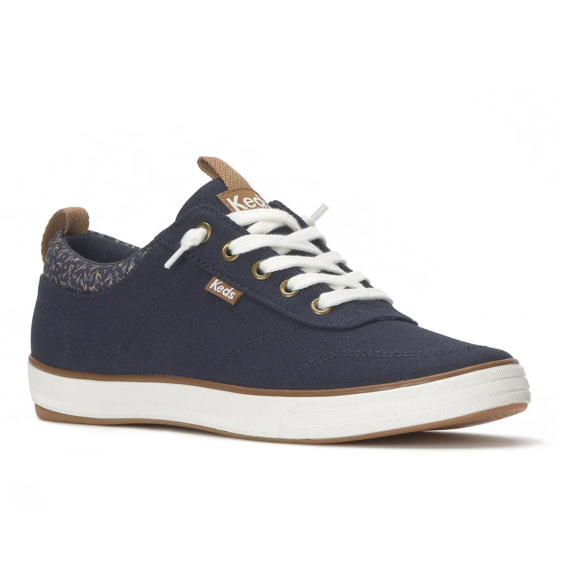 Keds Center III Slip-On Canvas Floral Collar Navy