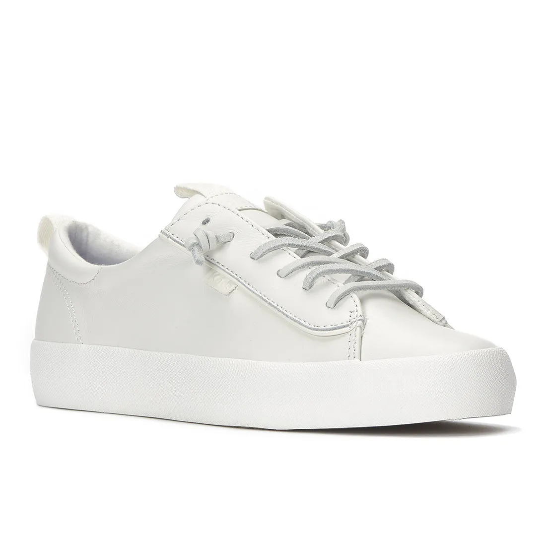 Keds Kickback Premium Leather Snow White