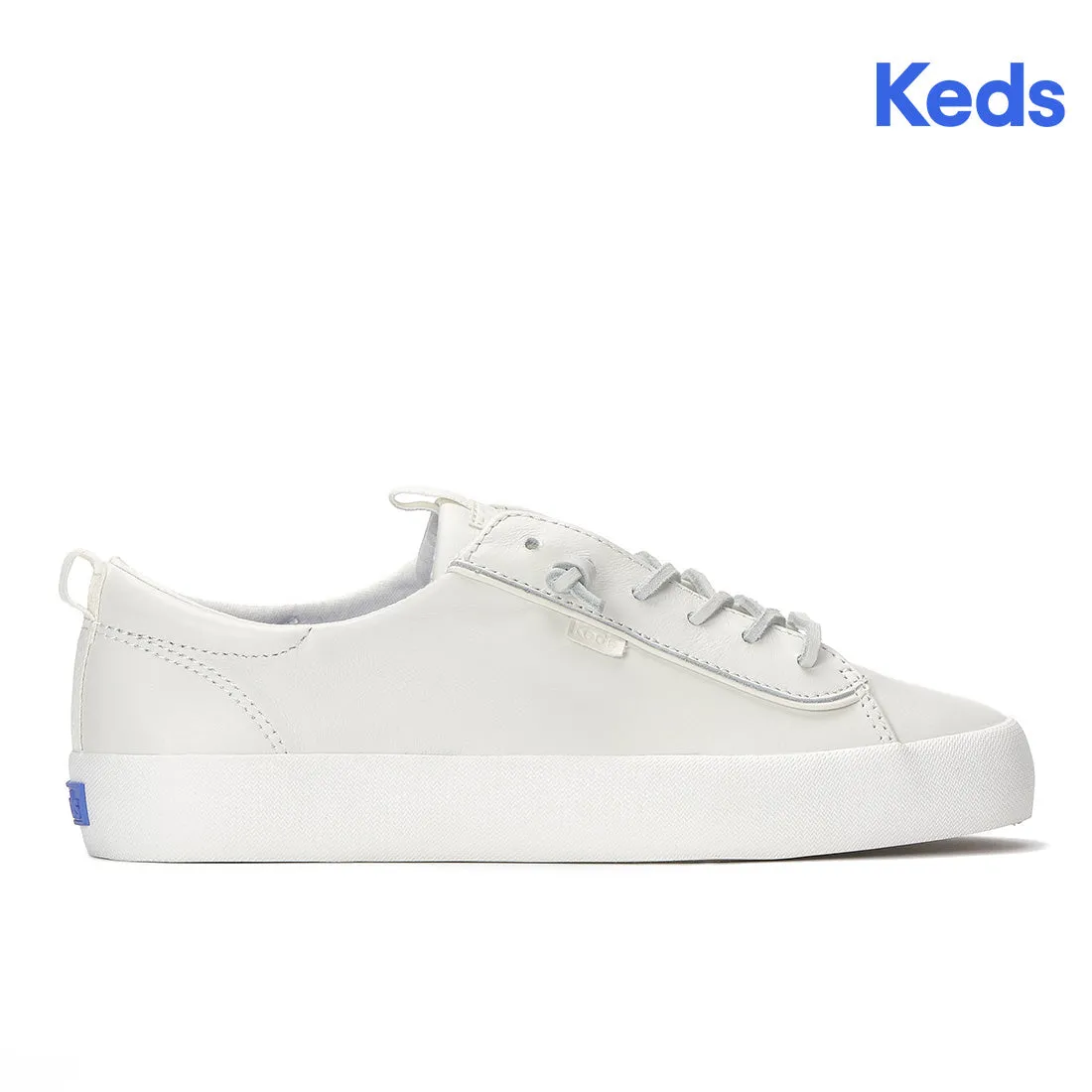 Keds Kickback Premium Leather Snow White