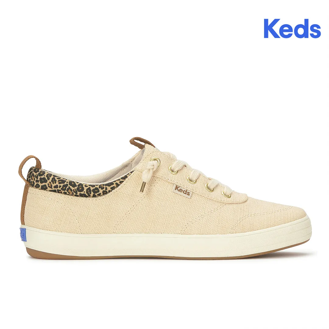 Keds Women’s Center III Slip On Chalky Canvas Parchment Sneaker