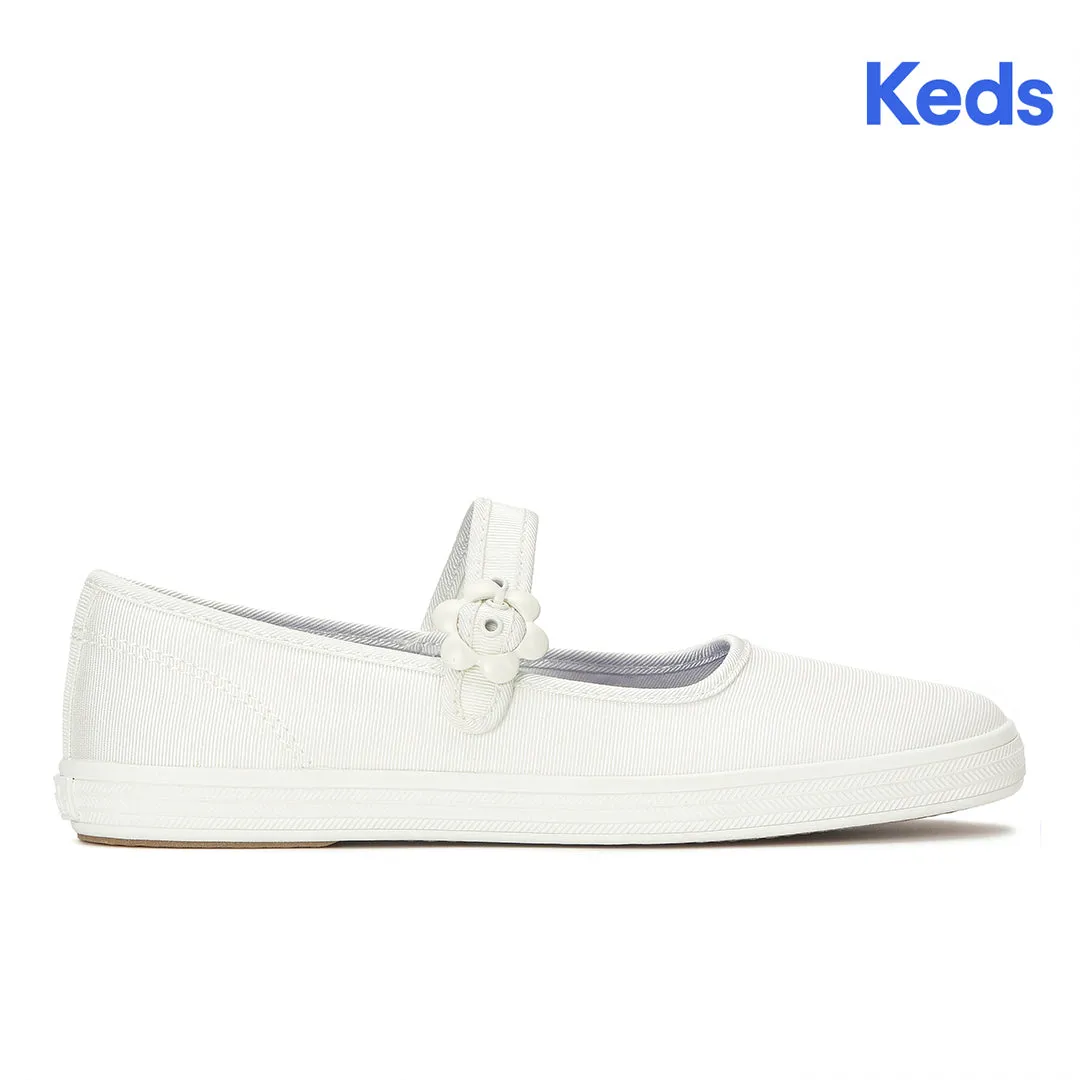 Keds Women’s Maisie Mary Jane Grosgrain White Sneaker