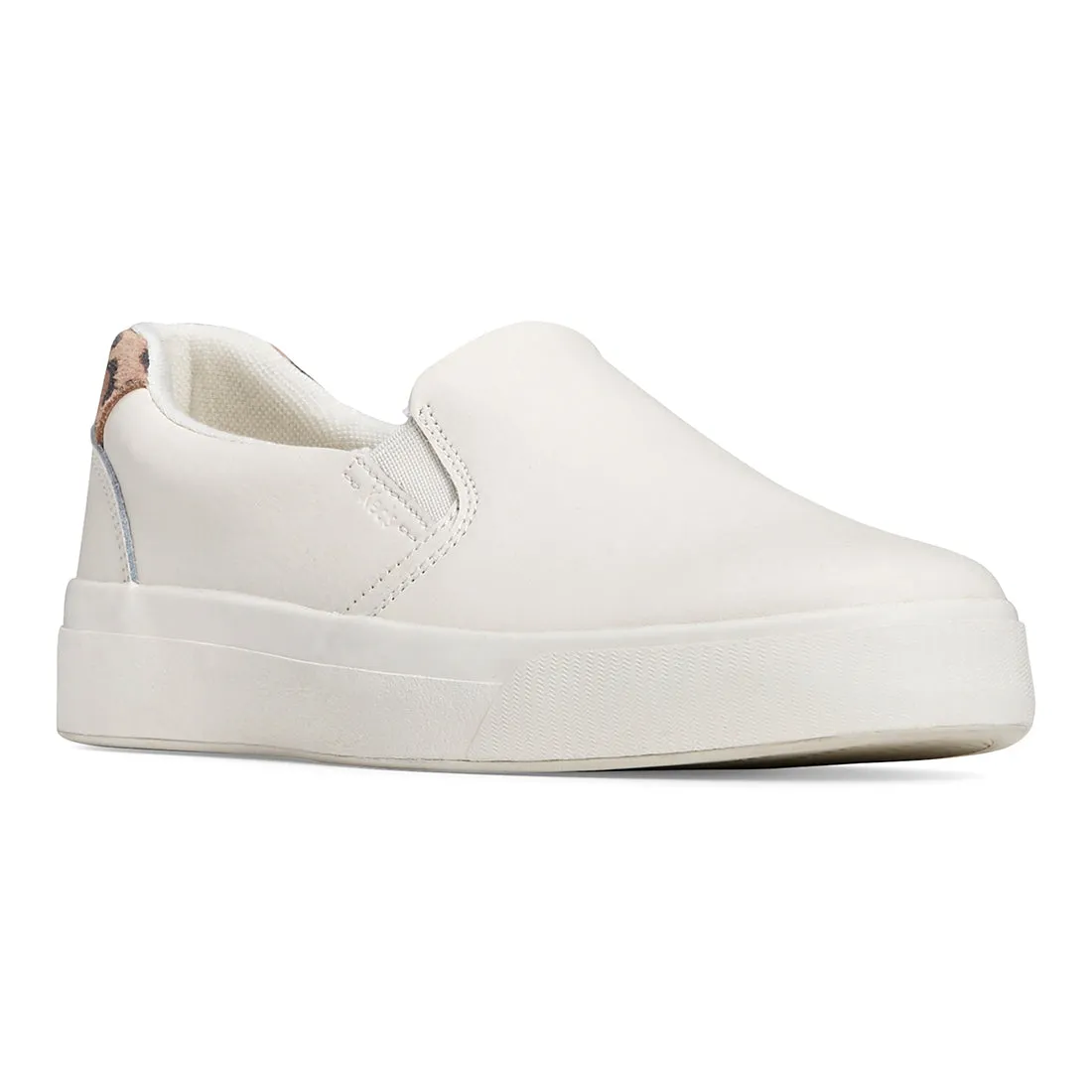 Keds Women’s Pursuit Slip Leather Leo Sneaker White
