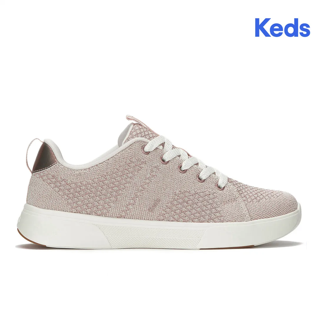 Keds Women’s Blisswalk Lace Metallic Eng Knit Rose Gold Sneaker
