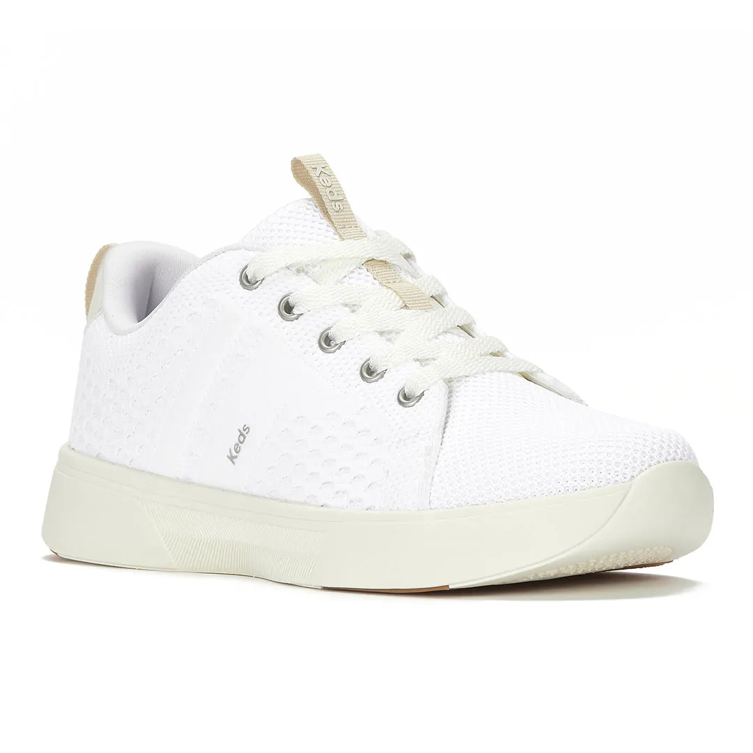Keds Women’s Blisswalk Lace Textured Eng Knit Snow White Sneaker